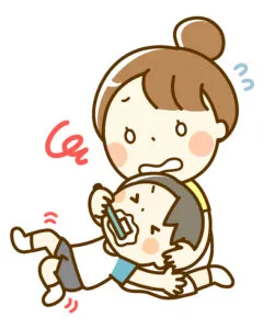 歯磨きを嫌がる子供のイラスト